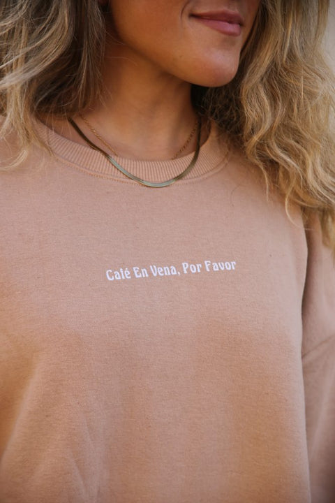 Sudadera "café en vena, por favor"