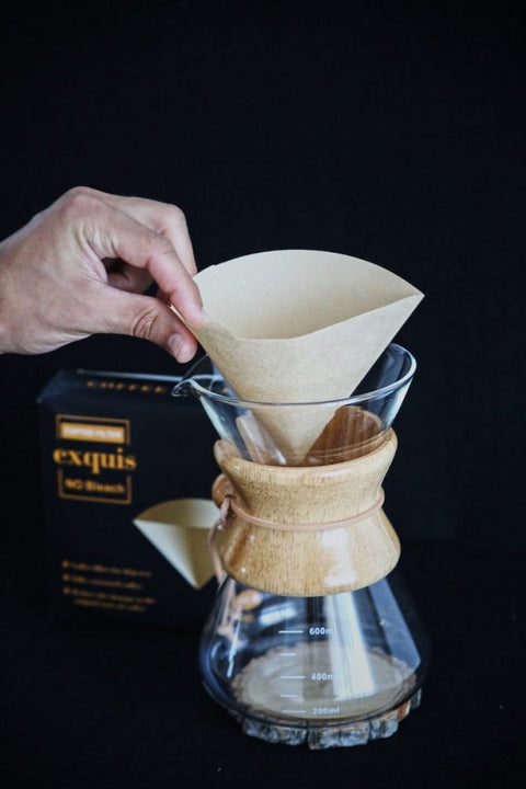 Cafetera manual con filtro